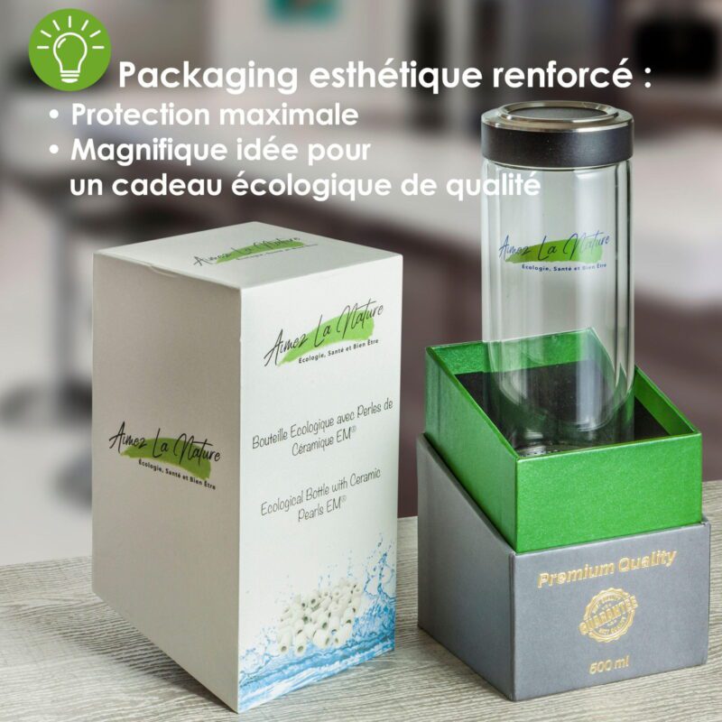 Offre Pack 100 Perles de Céramique et Gourde Ecologique Filtrante avec Perles de Céramique EM®- Aimez la Nature - Aimez La Nature Offre Pack 100 Perles de Céramique et Gourde Ecologique Filtrante avec Perles de Céramique EM®- Aimez la Nature